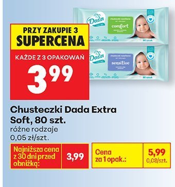 Chusteczki Extra Soft, różne rodzaje 80 szt. promocja w Biedronka