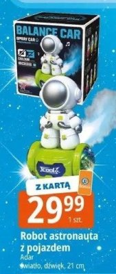 Robot astronauta z pojazdem Adar promocja w Leclerc