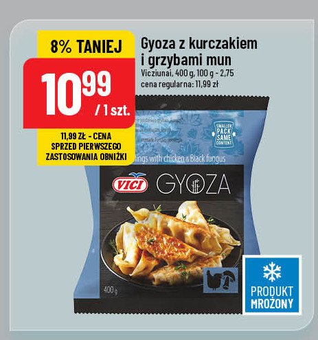 Pierożki gyoza z kurczakiem i grzybami mun Vici promocja w POLOmarket