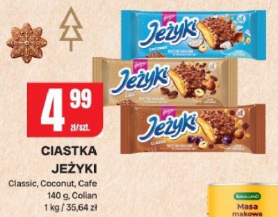 Ciastka Jeżyki Classic, Coconut, Cafe Colian promocja w Chorten