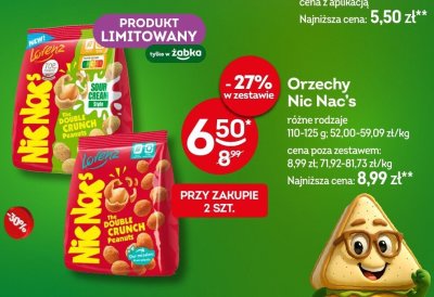 Orzechy Nic Nac's różne rodzaje promocja w Żabka