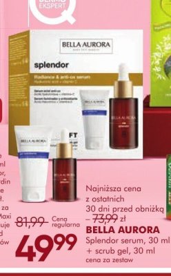 Serum BELLA AURORA Splendor serum, 30 ml + scrub gel, 30 ml promocja w Super-Pharm