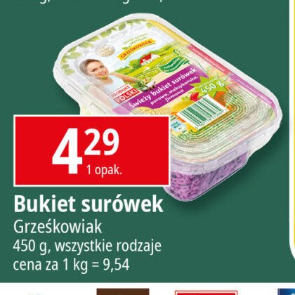 Świeży bukiet surówek porowa meksykańska firmowa Grześkowiak promocja