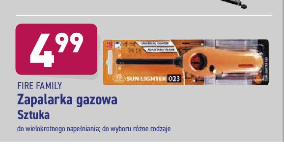 Zapalarka gazowa teleskopowa Fire family promocja w Aldi