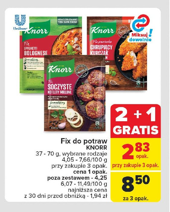 Spaghetti bolognese Knorr fix promocja