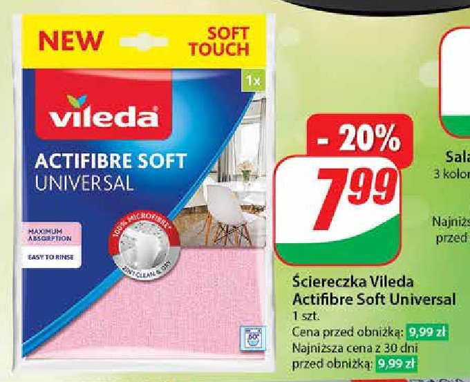 Ściereczka actifibre soft Vileda promocja w Dino