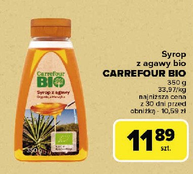 Syrop z agawy Carrefour bio promocja