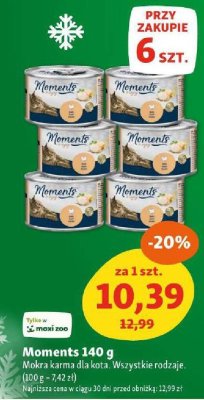 Karma dla kota Moments 140 g promocja w MAXI ZOO