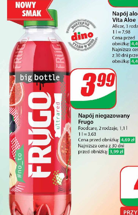 Napój ultrared Frugo promocja