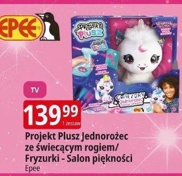 Projekt Plusz jednorożec ze świecącym rogiem/Fryżurki - Salon piękności promocja w Leclerc