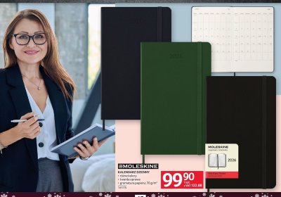 Kalendarz dzienny Moleskine 2026 promocja w Selgros