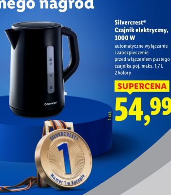 Czajnik elektryczny 3000 W 1.7 L promocja w Lidl