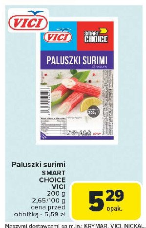 Paluszki surimi z sosem koktajlowym Vici promocja