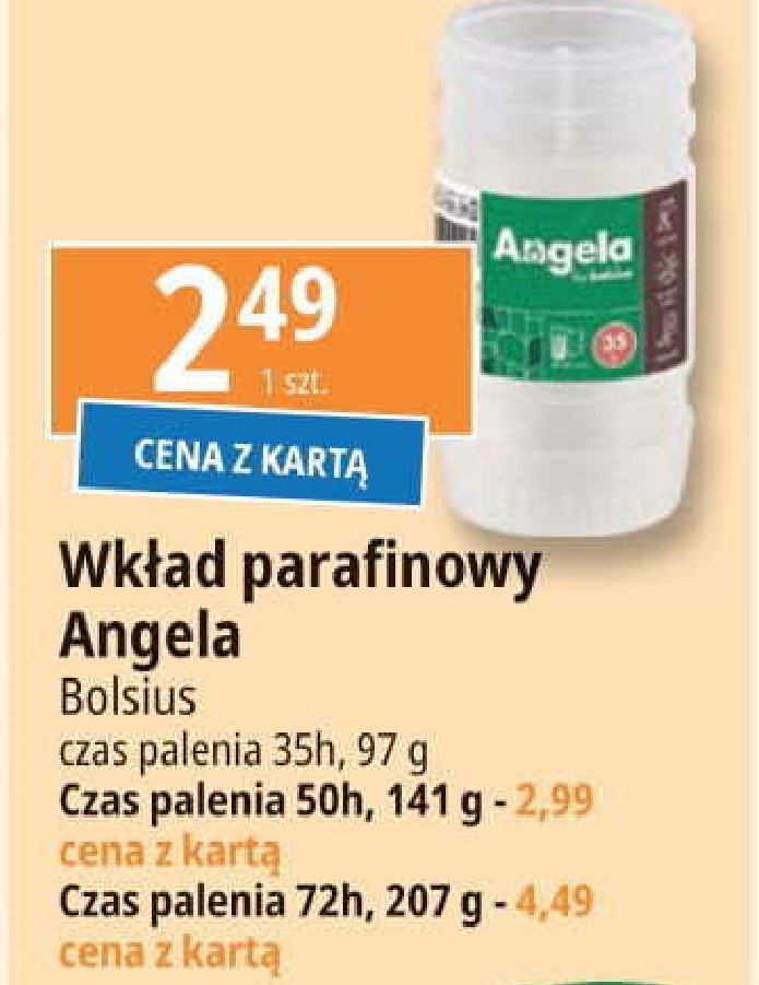 Wk艂ad parafinowy 35 h Angela promocja