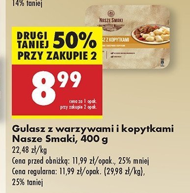 Gulasz z warzywami i kopytkami Nasze smaki promocja