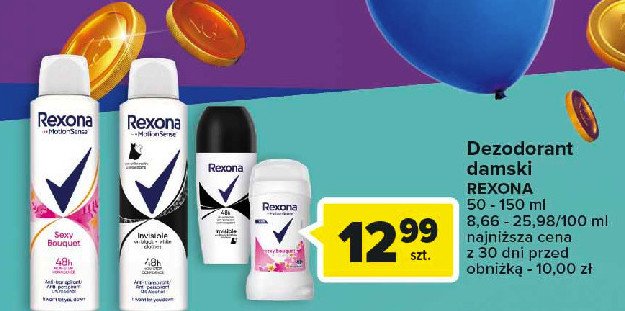 Antyperspirant black + white Rexona invisible promocja