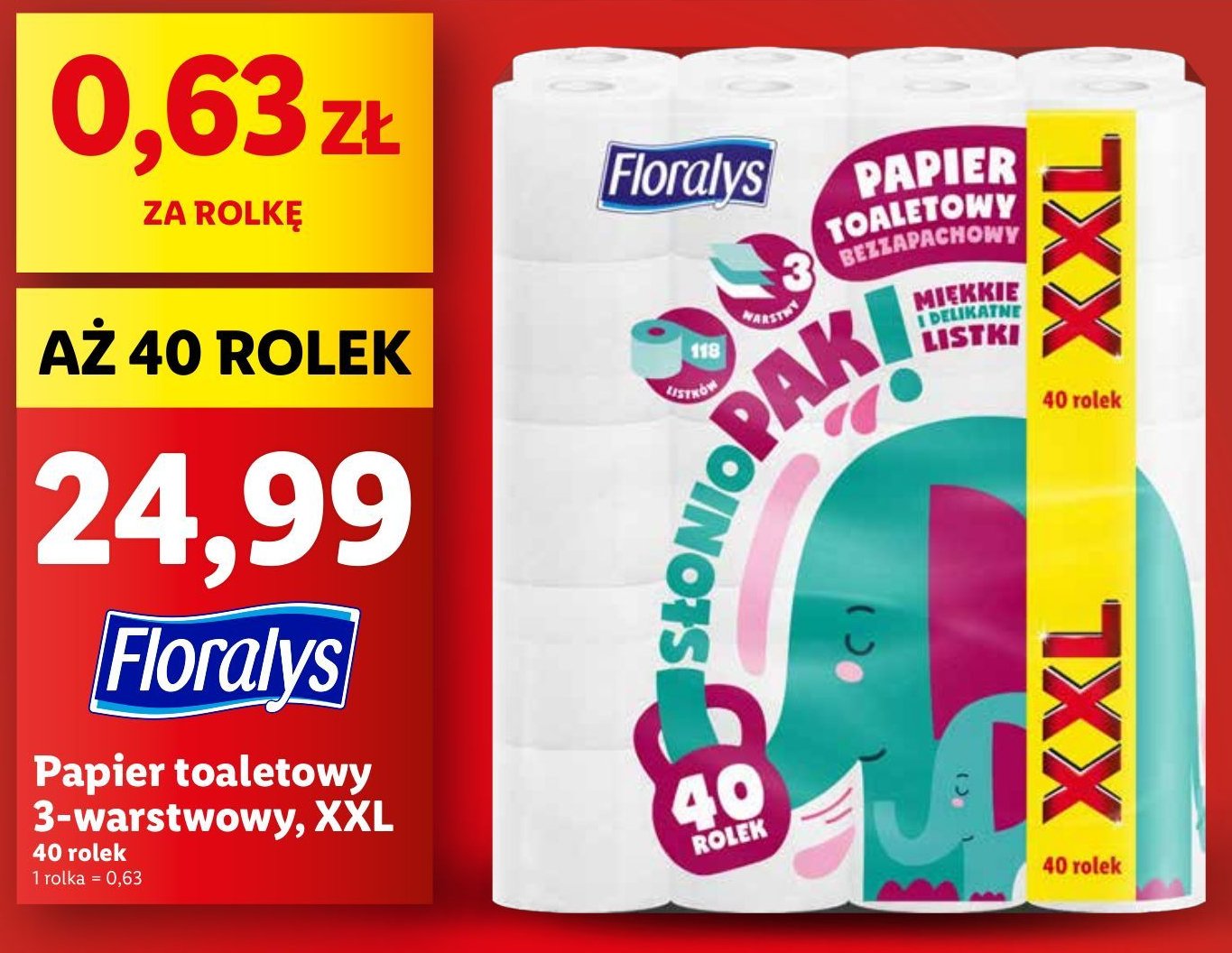 Papier toaletowy Floralys promocja