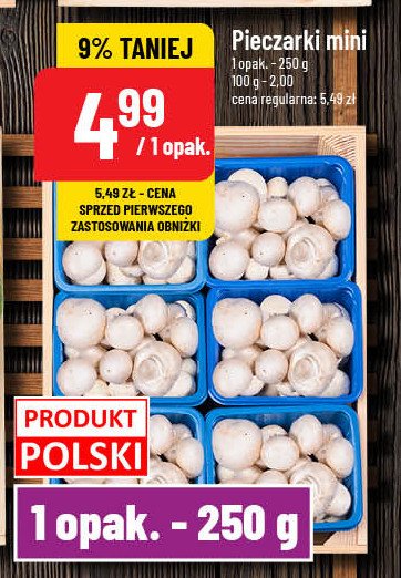 Pieczarki mini promocja w POLOmarket