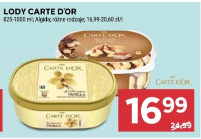 Lody Carte d'Or Algida różne rodzaje promocja w Stokrotka