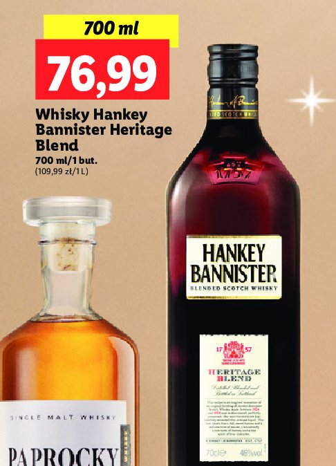 Whisky HANKEY BANNISTER HERITAGE BLEND promocja