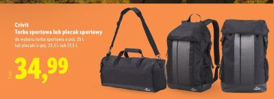 Torba sportowa lub plecak sportowy Crivit promocja w Lidl