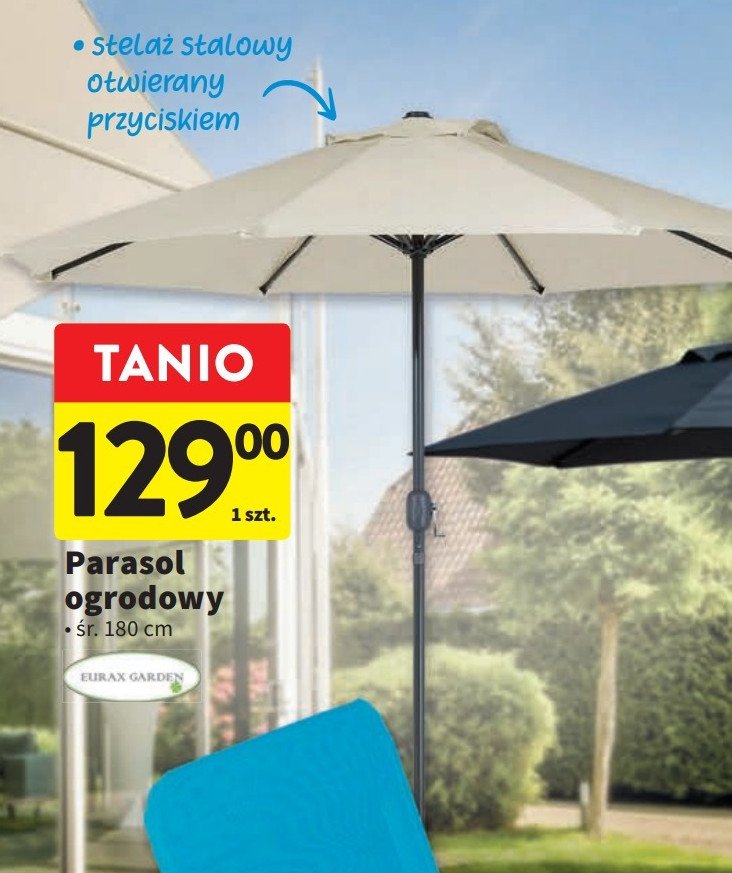 Parasol ogrodowy 180 cm EURAX GARDEN promocja