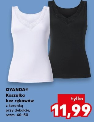 Koszulka bez rękawów z koronką promocja w Kaufland