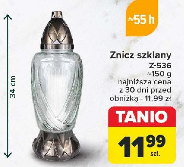 Znicz szklany z-536 promocja