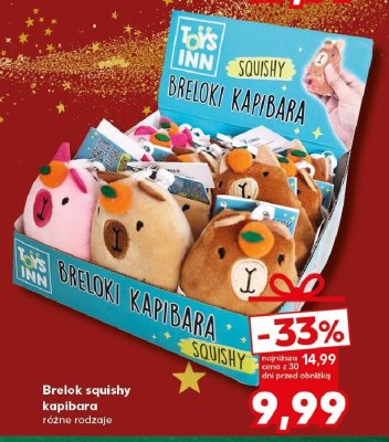 Brelok squishy kapibara, różne rodzaje promocja w Kaufland