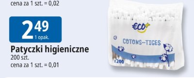 Patyczki higieniczne Eco+ promocja w Leclerc