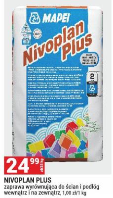 Zaprawa NIVOPLAN PLUS zaprawa samopoziomująca do ścian i podłóg wewnątrz i na zewnątrz promocja w Merkury Market