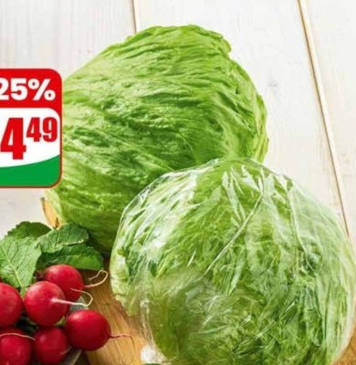 Sałata lodowa 1 szt. promocja w Dino