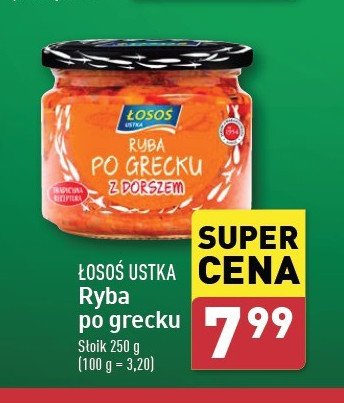 Ryba po grecku z dorszem Łosoś ustka promocja w Aldi