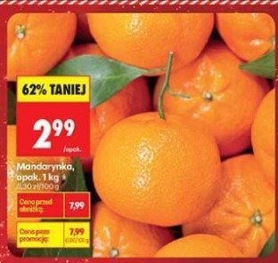 Mandarynka łatwo łuskająca 1 kg promocja w Biedronka