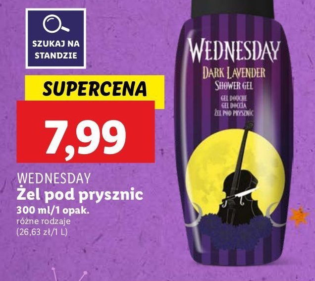 Żel pod prysznic wednesday dark lavender promocja