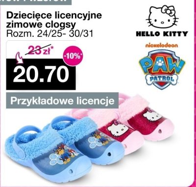 Dziecięce licencyjne zimowe clogsy Rozm. 24/25 - 30/31 promocja w Woolworth