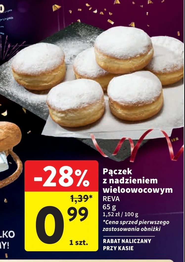 Pączek z nadzieniem wieloowocowym Reva promocja