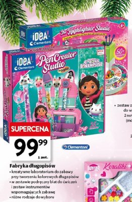 Fabryka długopisów kreatywne laboratorium do zabawy przy tworzeniu kolorowych długopisów w zestawie podręczny blat do ćwiczeń i zestaw instrumentów wspomagających zabawę różne rodzaje do wyboru promocja w Intermarche