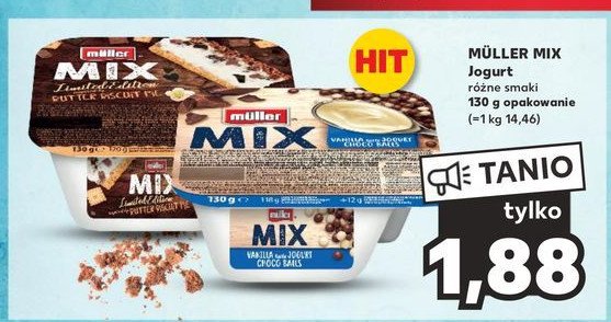 Jogurt waniliowy z czekoladowymi kuleczkami Muller mix promocja