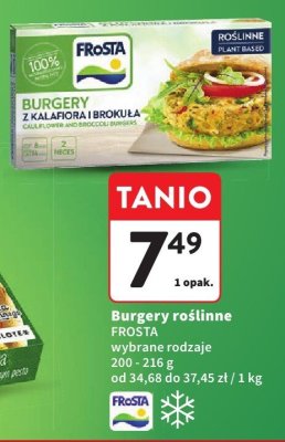 Burgery roślinne FROSTA wybrane rodzaje promocja w Intermarche