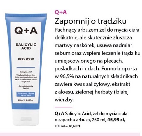 Balsam do ciała Q+a salicylic acid promocja