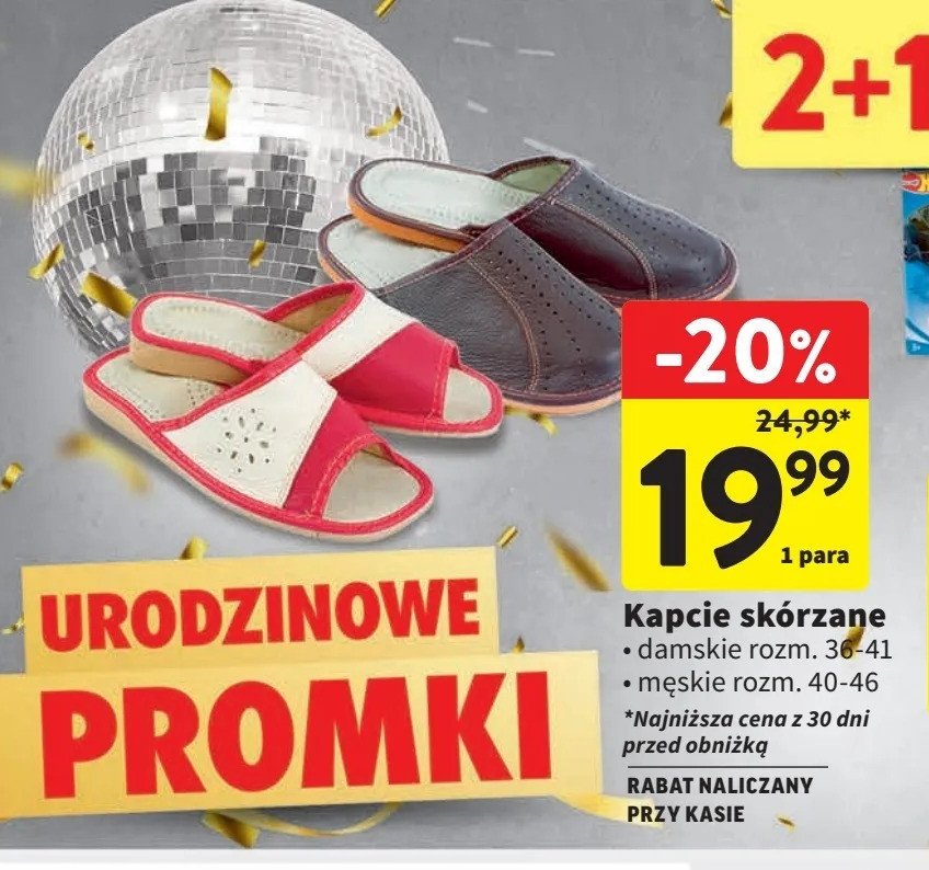 Kapcie ze skóry damskie, rozm. 36-41 promocja