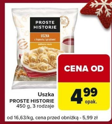 Uszka PROSTE HISTORIE różne rodzaje promocja w Carrefour Express