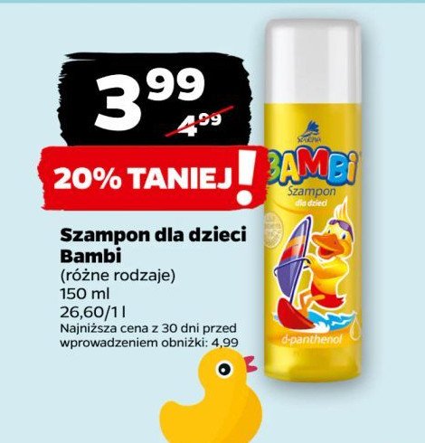 Szampon dla dzieci z d- panthenolem Bambi promocja