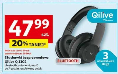 Słuchawki bezprzewodowe Qilive Q.1102 promocja w Auchan
