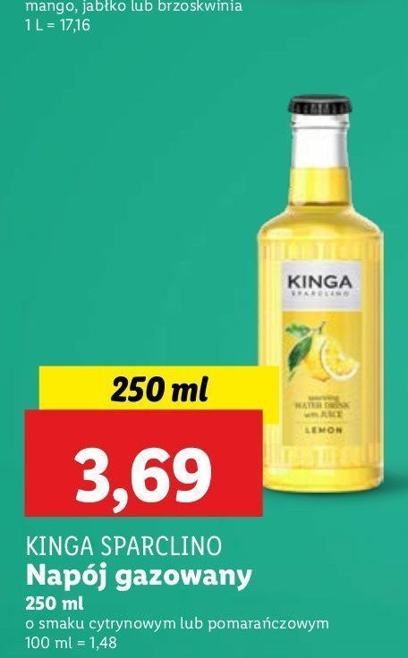 Woda lemon Kinga sparclino promocja