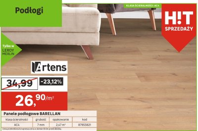Panele podłogowe BARELLAN Artens promocja w Leroy Merlin
