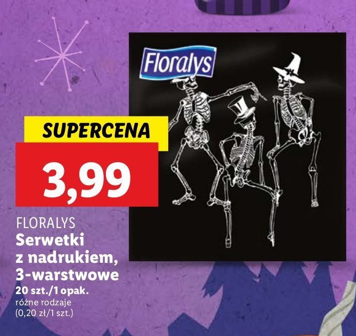 Serwetki z nadrukiem Floralys promocja