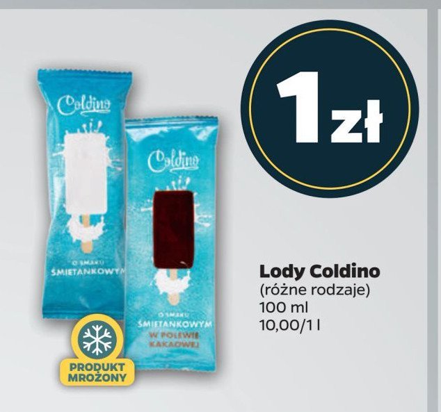 Lód śmietankowy w polewie kakaowej Coldino promocja