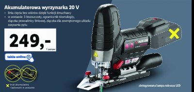 Wyrzynarka akumulatorowa 20 v Parkside promocja